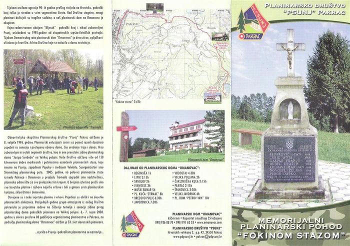 Memorijalni planinarski pohod “Fokinom stazom”