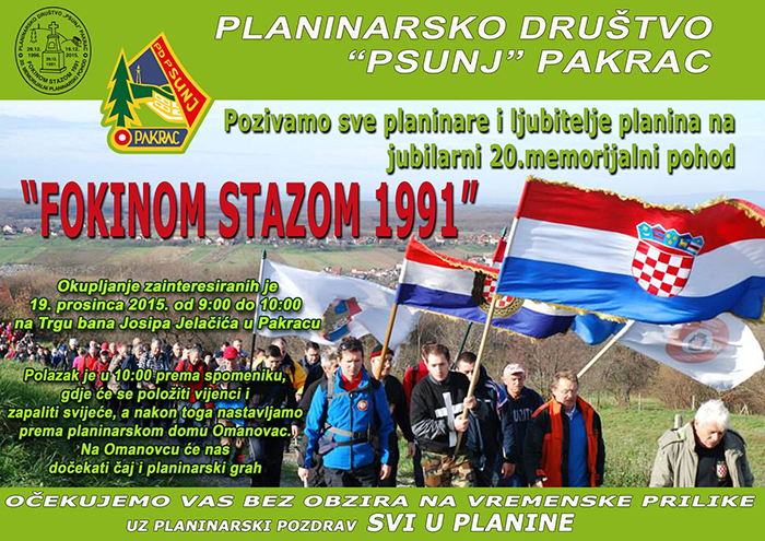 Poziv na jubilarnu 20. Fokinu stazu