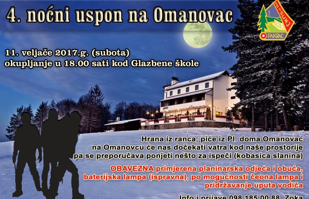 4. noćni uspon na Omanovac